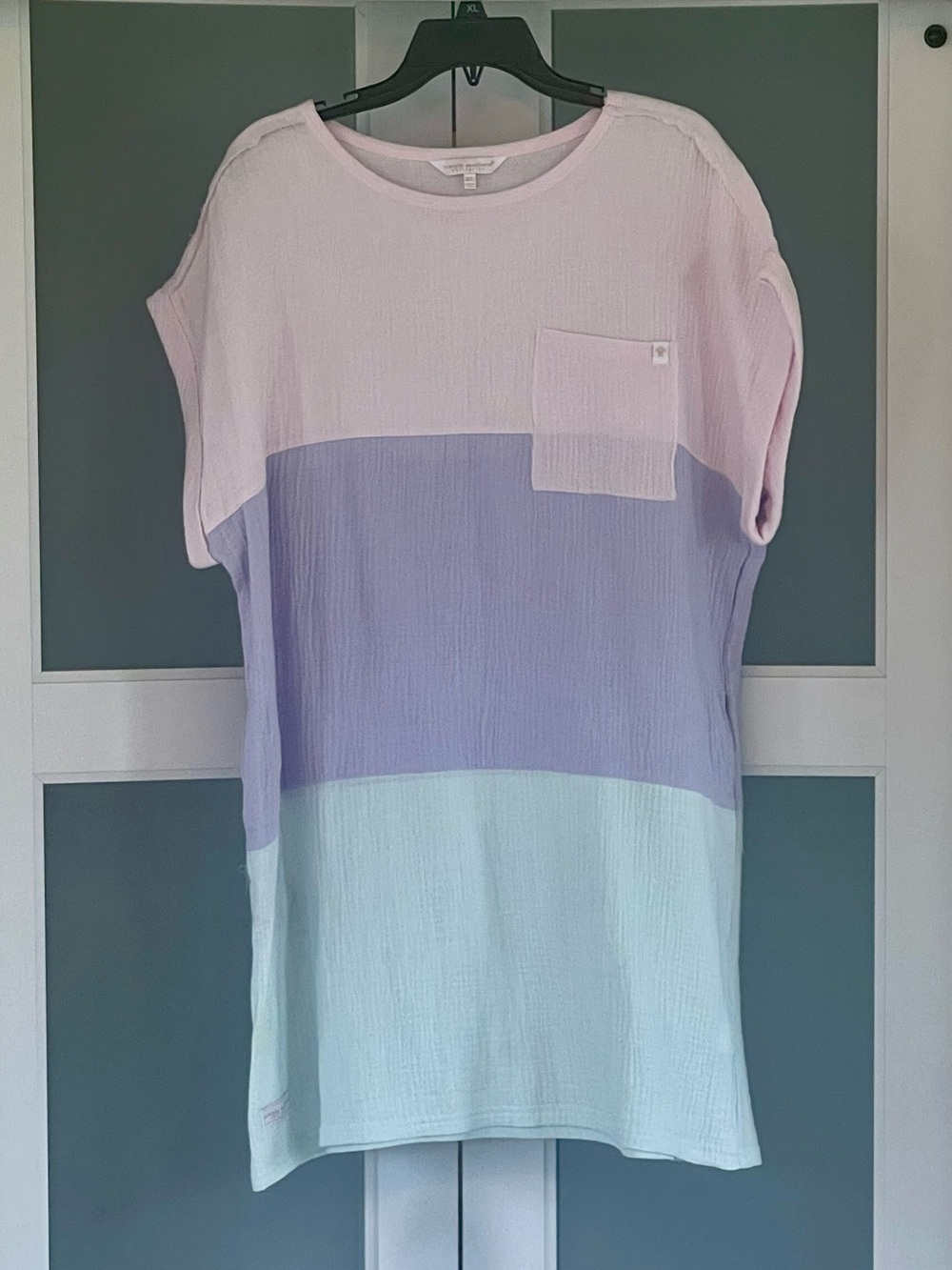 Simply Southern Light Pink Purple Blue Block Color Dress
